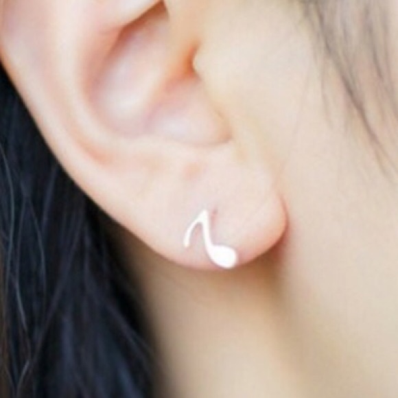 🆕Mini Music Note And Clef 925 Silver Post Earring - Picture 3 of 4